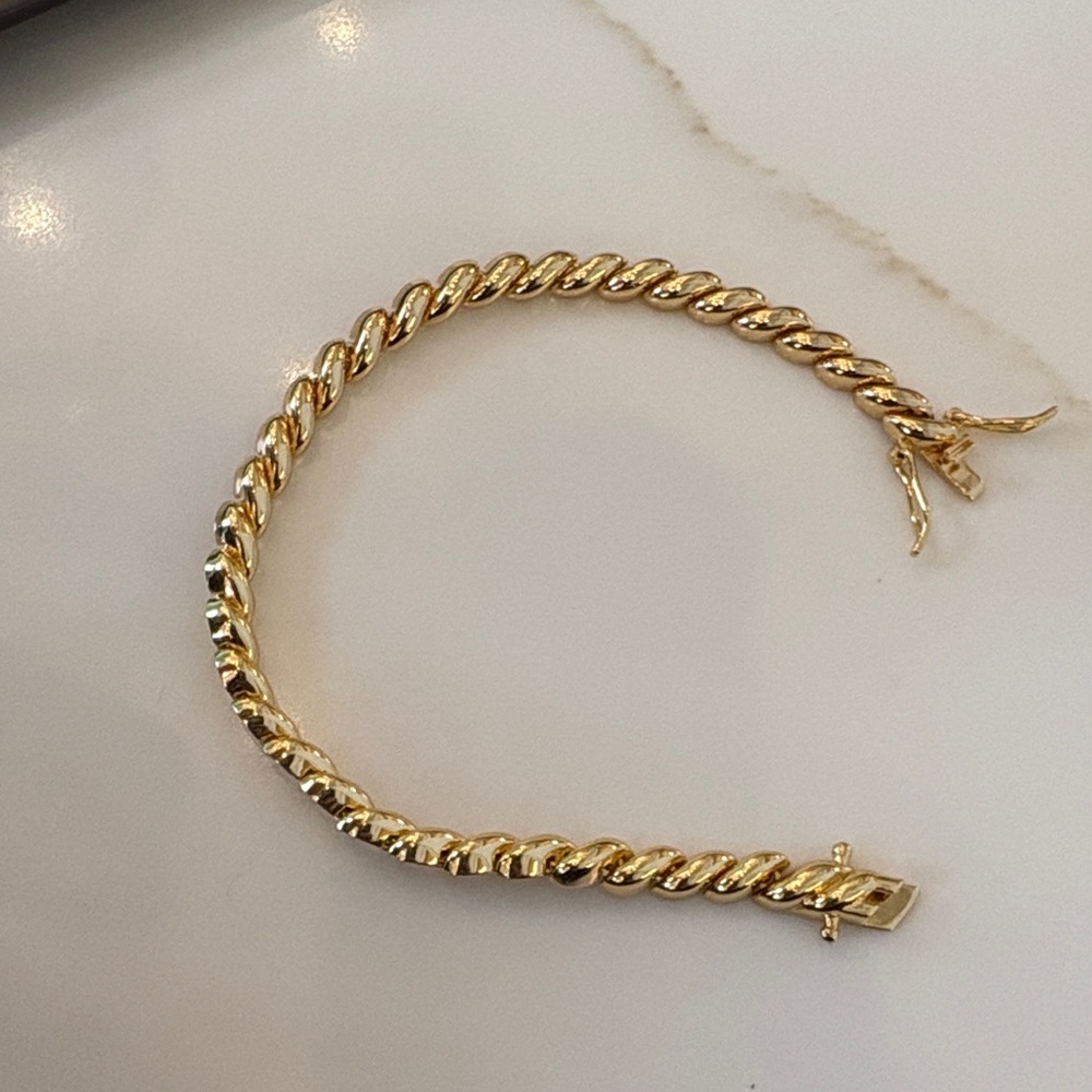 Anthropologie Twisted Gold Bracelet